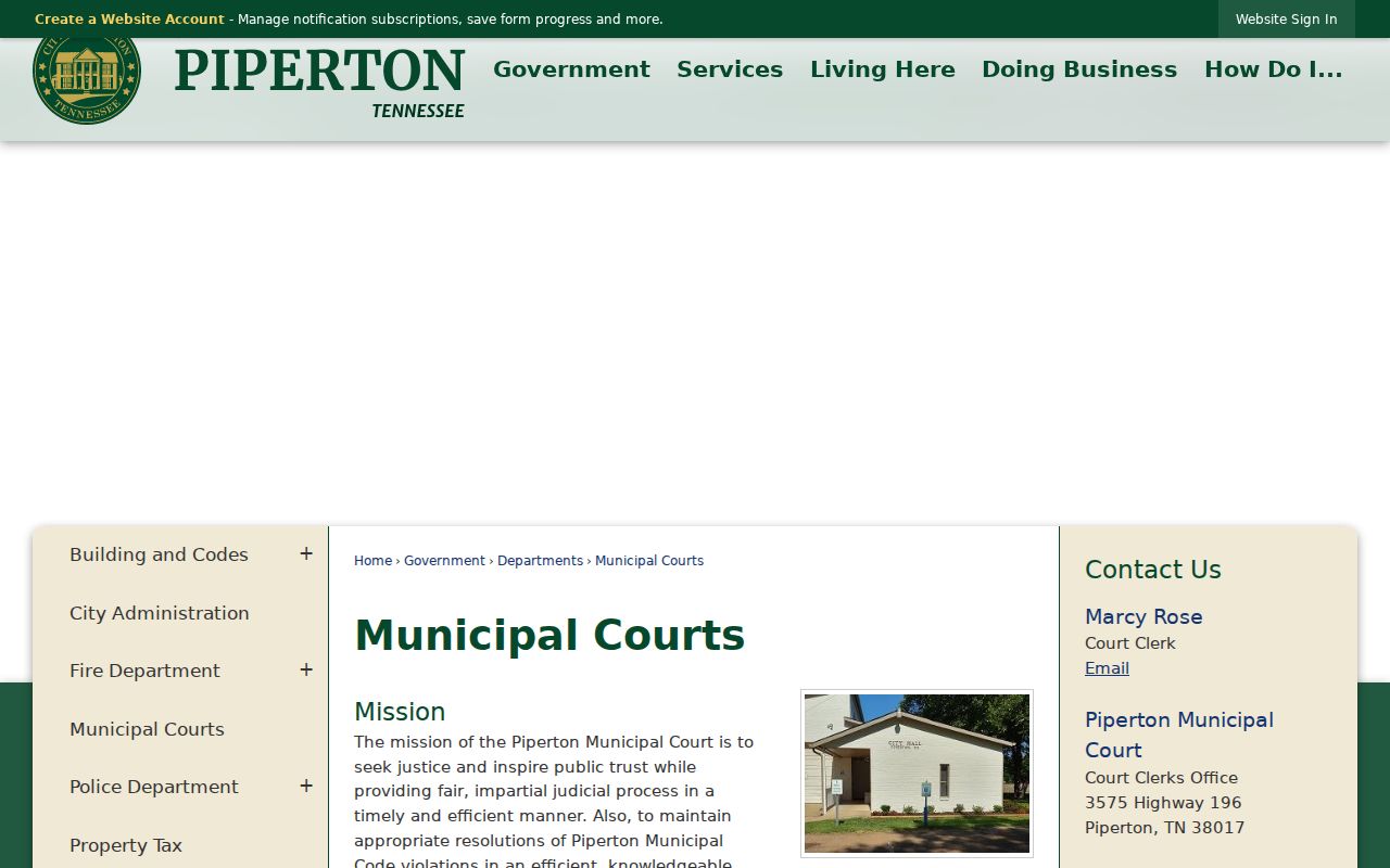 Piperton municipal court payment instructions relevant to Fayette County traffic warrants