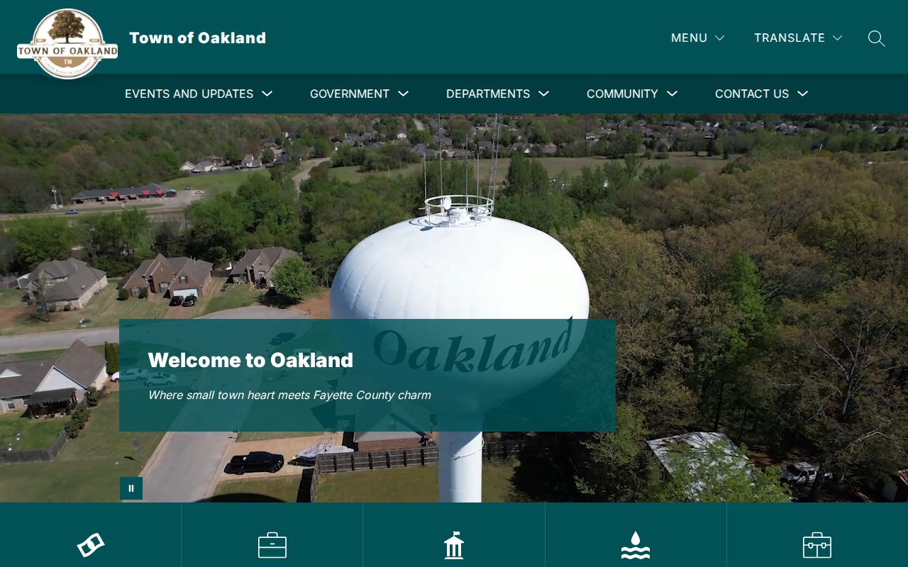 Town of Oakland official website used to locate local warrant and court contacts