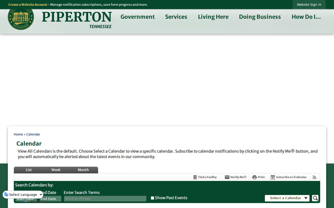 Piperton Municipal Court at City Hall, the local route for Piperton warrant questions
