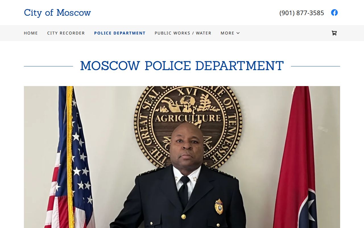 Moscow Police Department contact and office-hours information for Fayette County traffic cases
