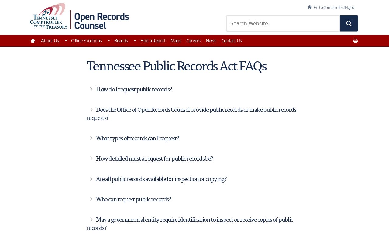 Tennessee Public Records Act request guidance for Fayette County warrant records